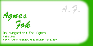 agnes fok business card