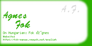 agnes fok business card